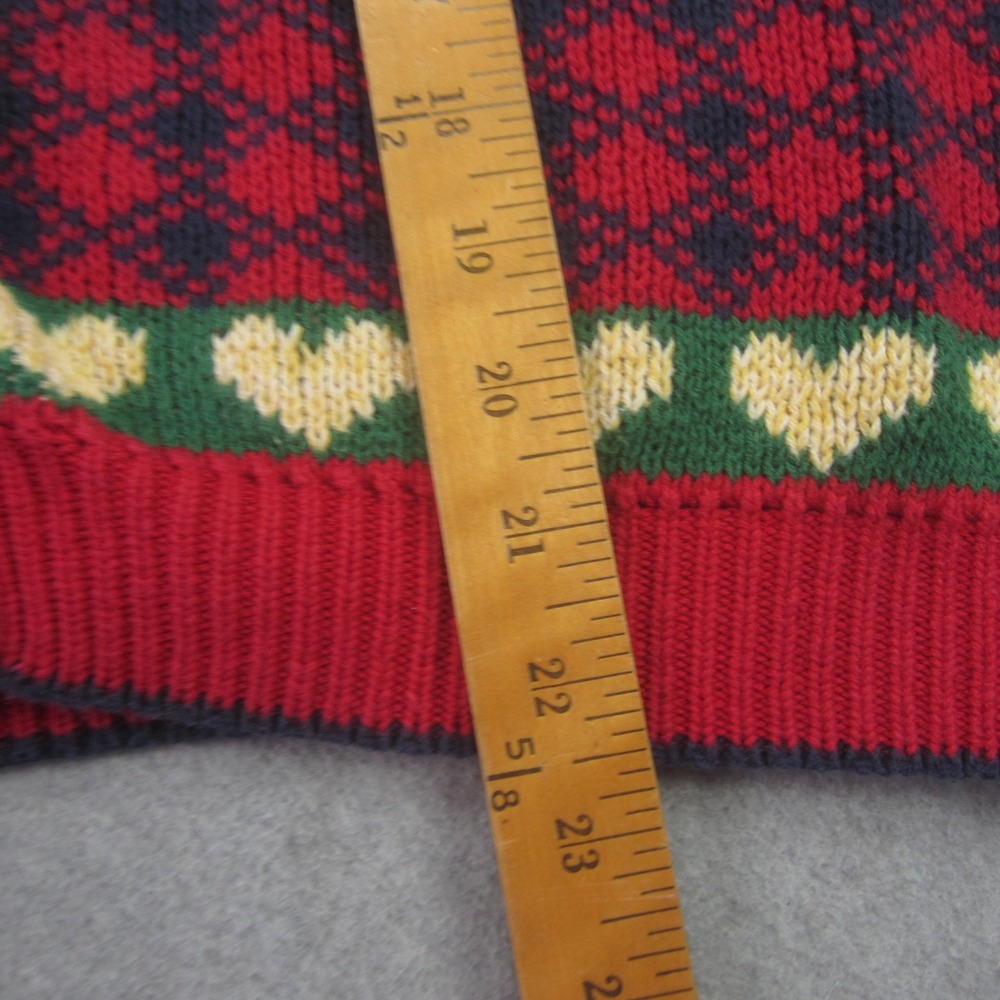 Sweater Loft Vest Women 1X Red Multi Ugly Christmas Sweater Dog Cat Fair Isle - Picture 9 of 12